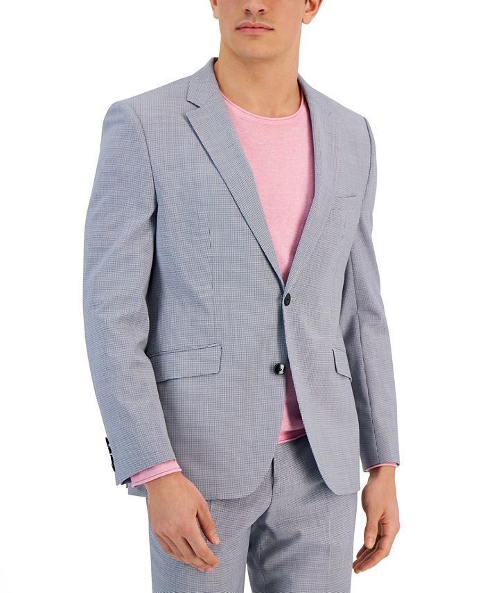 HUGO Men's Modern-Fit Houndstooth Suit Jacket - Macy's