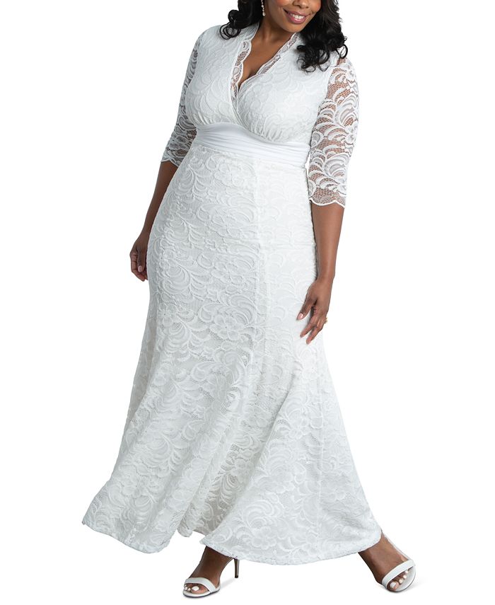 Kiyonna Women's Plus Size Amour Lace Gown - Macy's