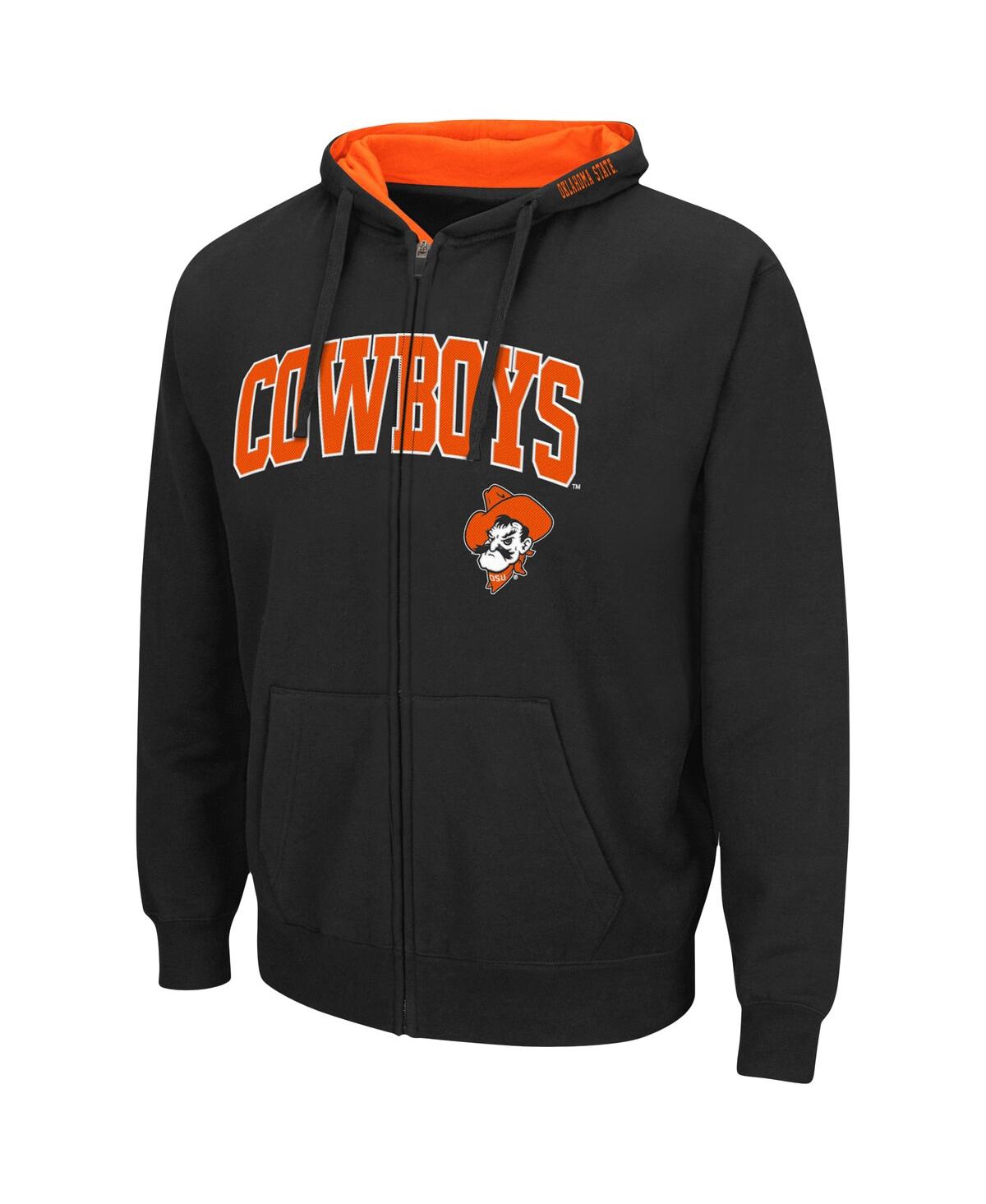 Colosseum Men's Oklahoma State Cowboys Arch & Logo 3.0 Full-zip Hoodie In Orange
