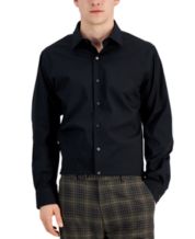 Macys mens black dress shirt online