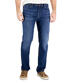 Men's Jon Medium Wash Straight Fit Stretch Jeans, Created for Macy's  