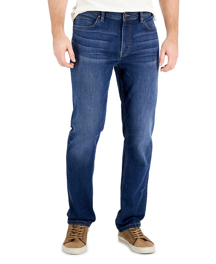 Alfani Men's Jon Medium Wash Straight Fit Stretch Jeans, Created for ...