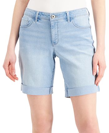 Style & Co Cuffed Denim Bermuda Shorts, Created for Macy's & Reviews ...