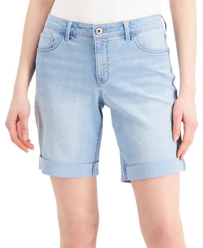 Style & Co Cuffed Denim Bermuda Shorts, Created for Macy's & Reviews