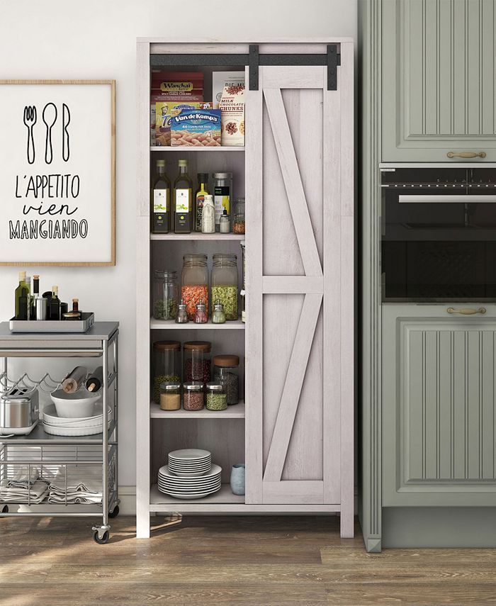 Furniture Hance Sliding Door Pantry Macy's