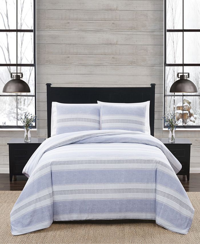 London Fog Stripe Flannel Comforter Sets & Reviews Comforter Sets