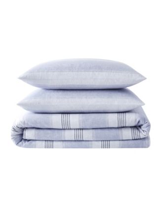 Stripe Flannel 3-Pc. Duvet Cover Set, Full/Queen