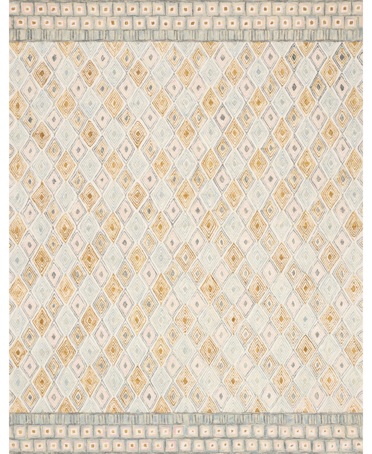 Justina Blakeney Priti Prt-05 7'9in x 9'9in Area Rug - Mist, Gold-Tone