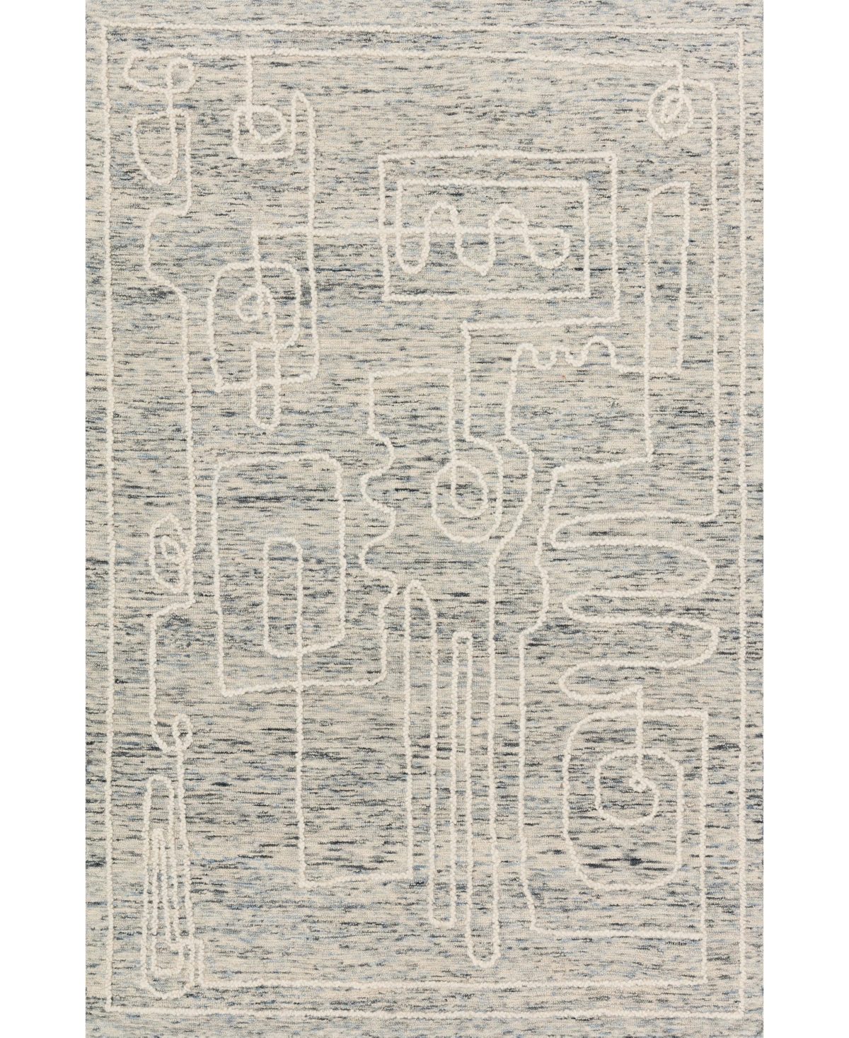 Justina Blakeney Leela Lee-01 3'6in x 5'6in Area Rug - Gray, White