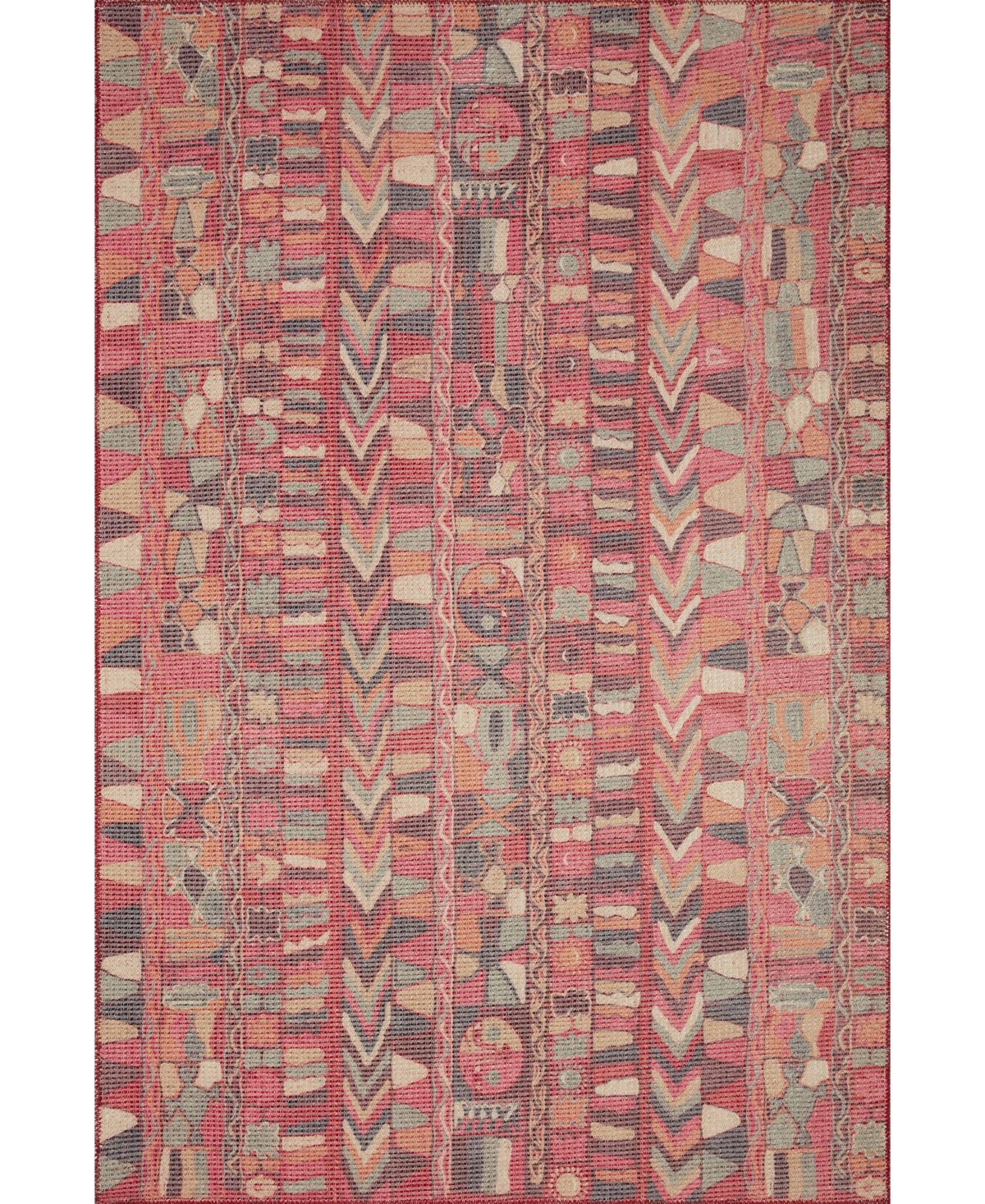 Justina Blakeney Malik Mal-07 5' x 7'6in Area Rug - Fuchsia
