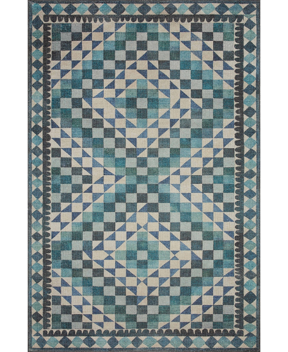 Justina Blakeney Malik Mal-09 7'6in x 9'6in Area Rug - Ocean