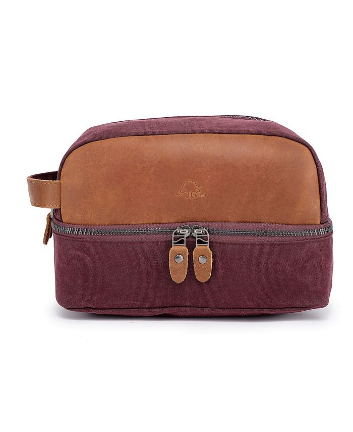 Men's leather toiletry bag macys 2025