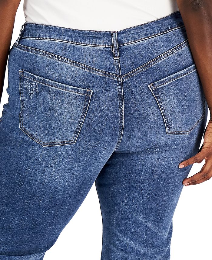 Tinseltown Trendy Plus Size High Rise FlaredLeg Jeans & Reviews
