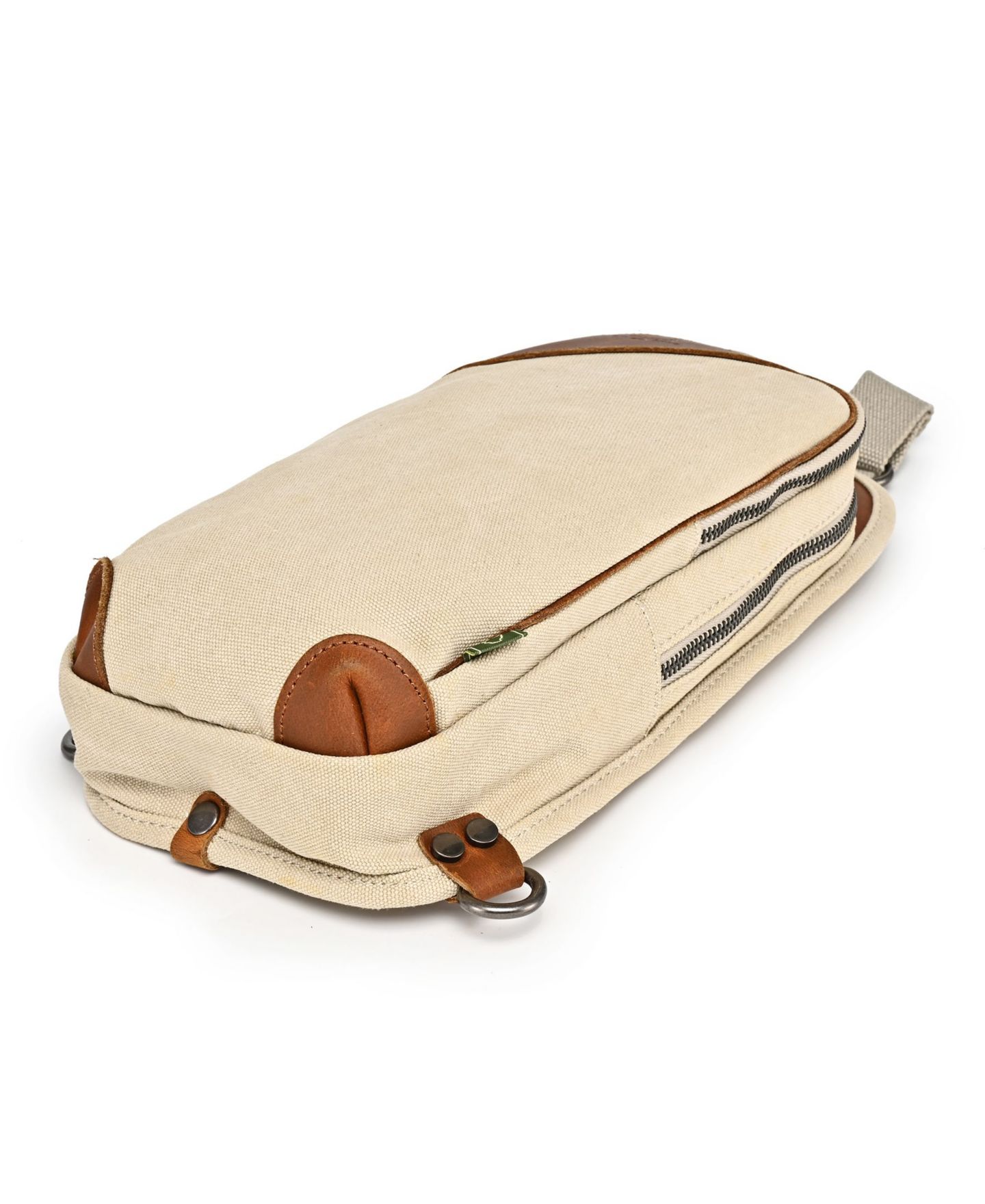 Женская сумка TSD BRAND Canna Canvas Sling, цвет: Бежевый — фото 6