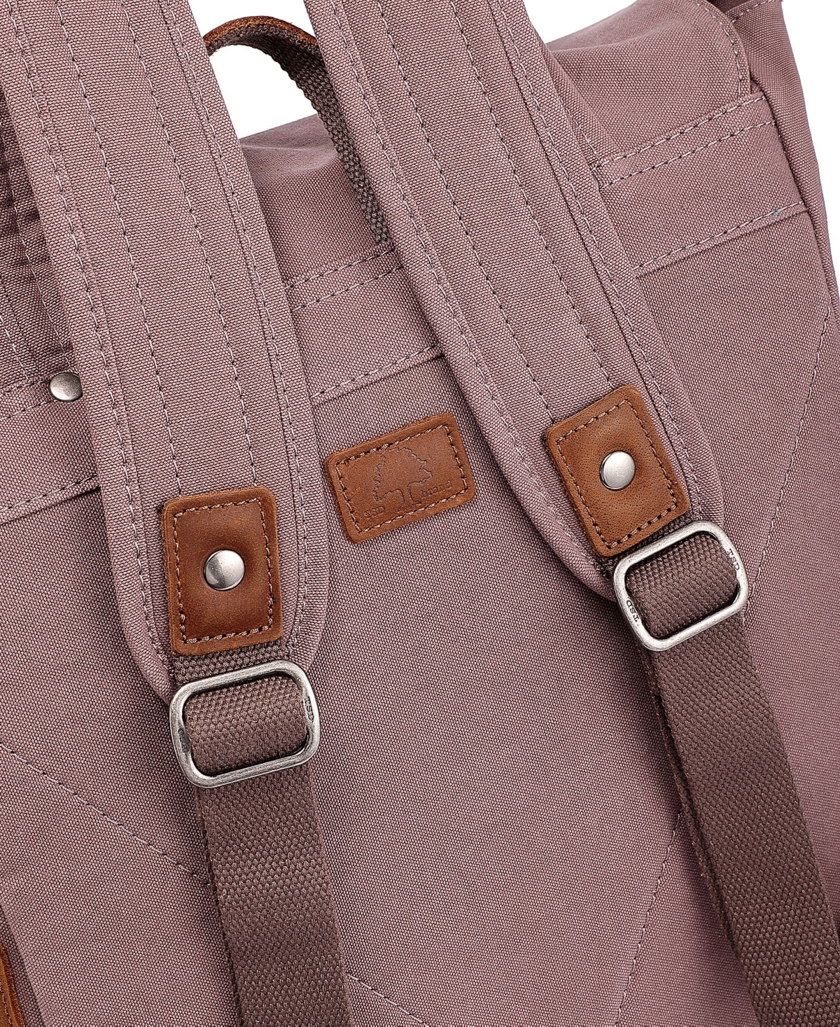 Tsd Brand Sunny Trail Canvas Backpack Handbag In Brown
