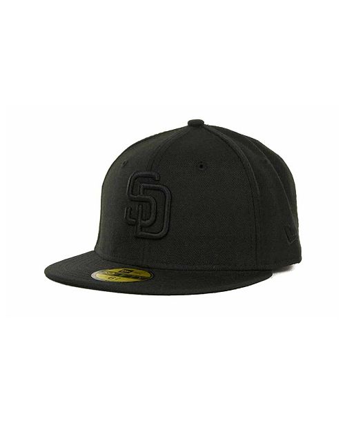 New Era Kids San Diego Padres Mlb Black On Black Fashion