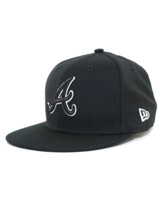 New Era - Kids' Atlanta Braves MLB Black and White Fashion 59FIFTY Cap