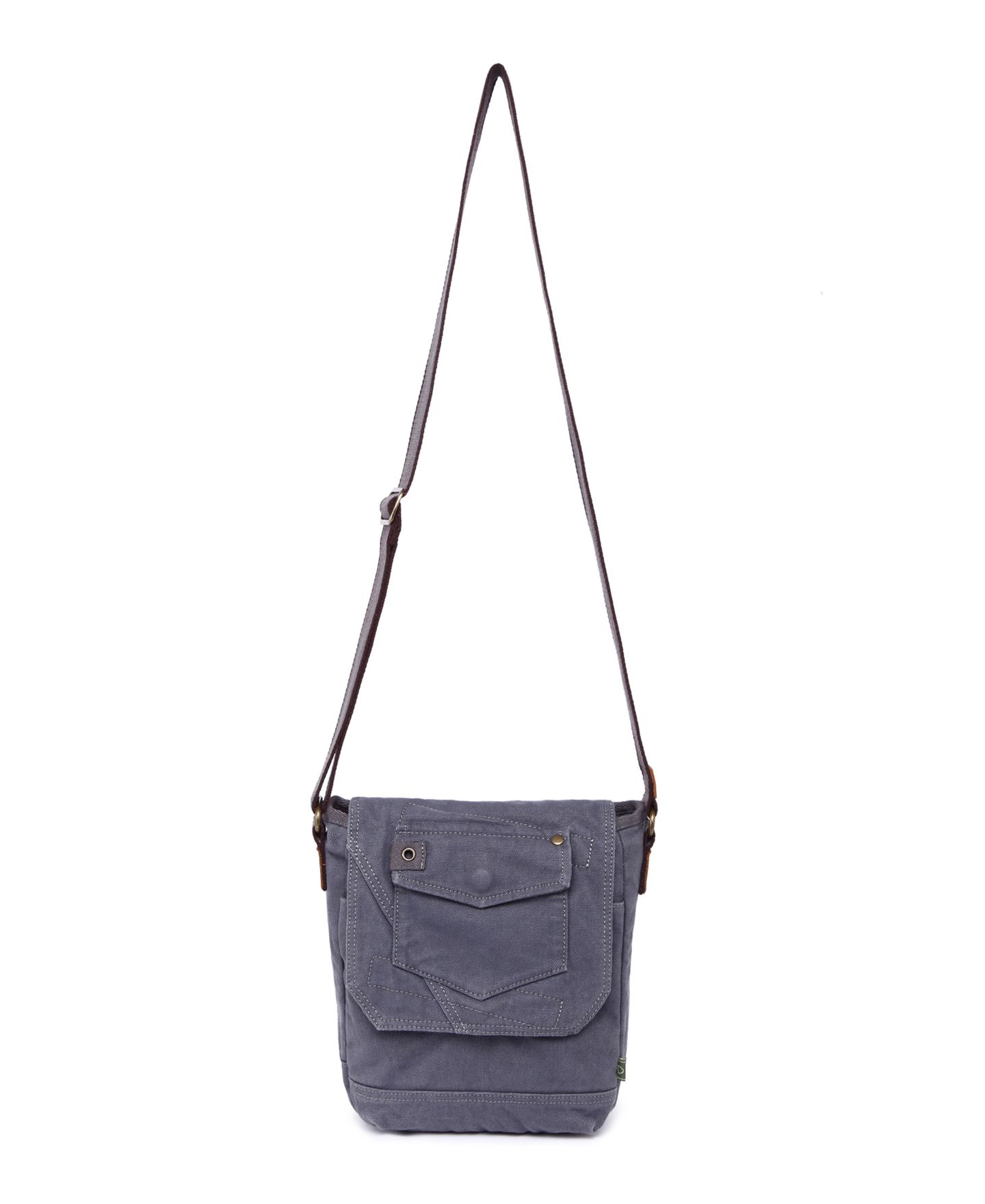 Женская сумка TSD BRAND Spring Palm Canvas Crossbody, цвет: Серый — фото 5