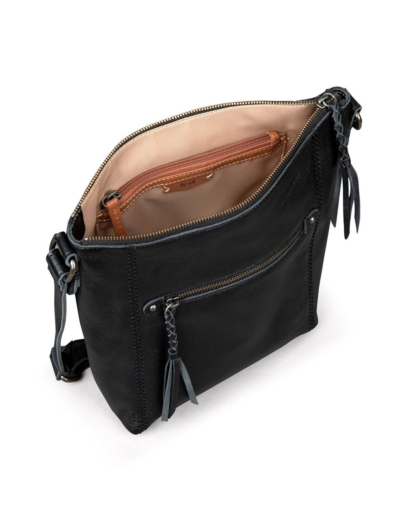 Женская сумка The Sak Ashland Leather Crossbody, цвет: Чёрный — фото 3