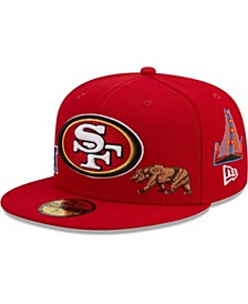 Men's Scarlet San Francisco 49ers Team Local 59FIFTY Fitted Hat