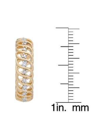 Diamond Accent Swirl Hoop Earrings