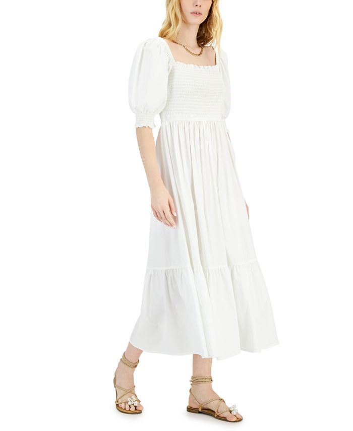 INC International Concepts Smock Puff-Sleeve Dress, Created for Macy's ...