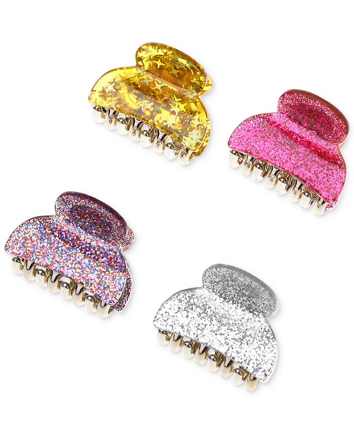 INC International Concepts 4Pc. Multicolor Glitter Hair Claw Clip Set