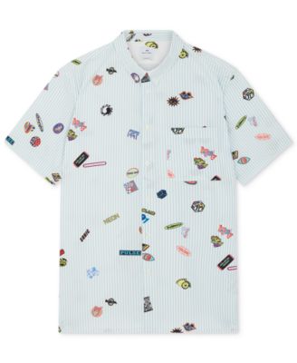 PAUL SMITH - Men's Striped & Allover Print Short-Sleeve Button-Up Shirt