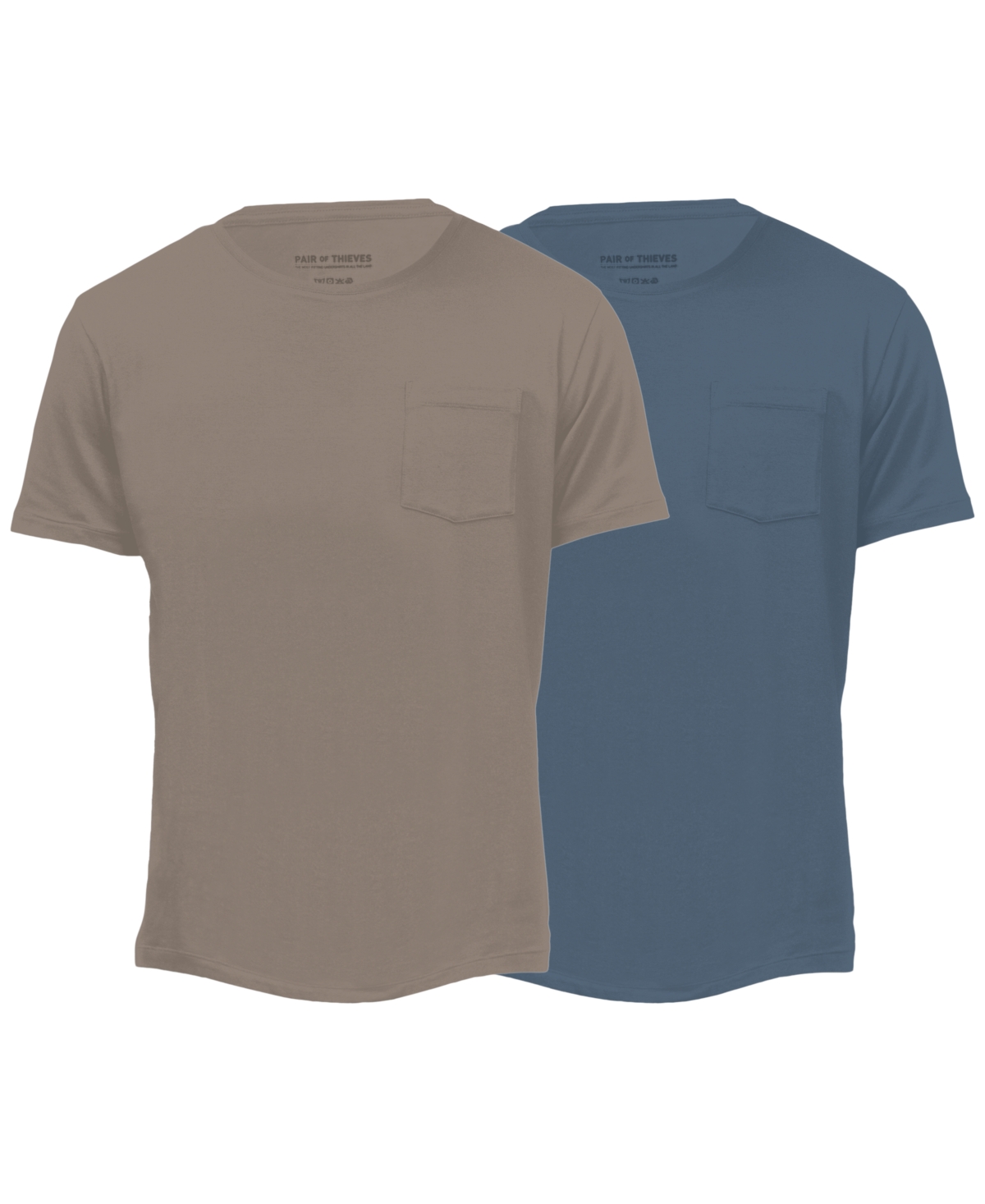 Pair Of Thieves Men's Rfe Supersoft Pocket T-shirts - 2pk. In Beige