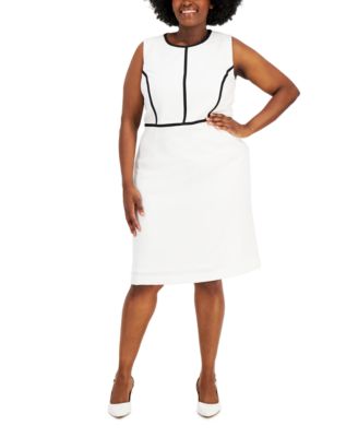 Kasper - Plus Size Piped Sheath Dress