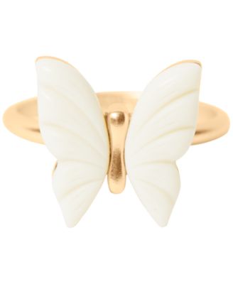Lucky Brand - Gold-Tone Carved Butterfly Ring