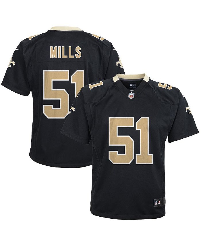 Nike Big Boys Sam Mills Black New Orleans Saints Retired Game