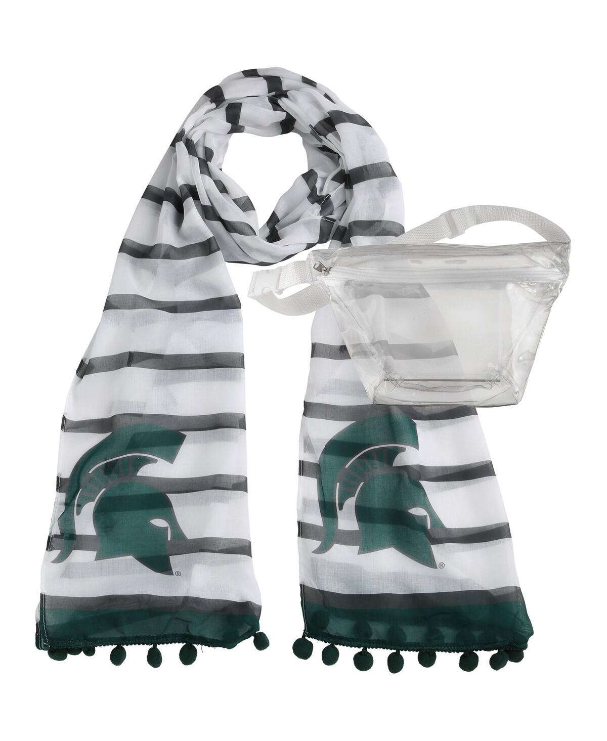 Women's Michigan State Spartans Fanny Pack Scarf Set - Multi