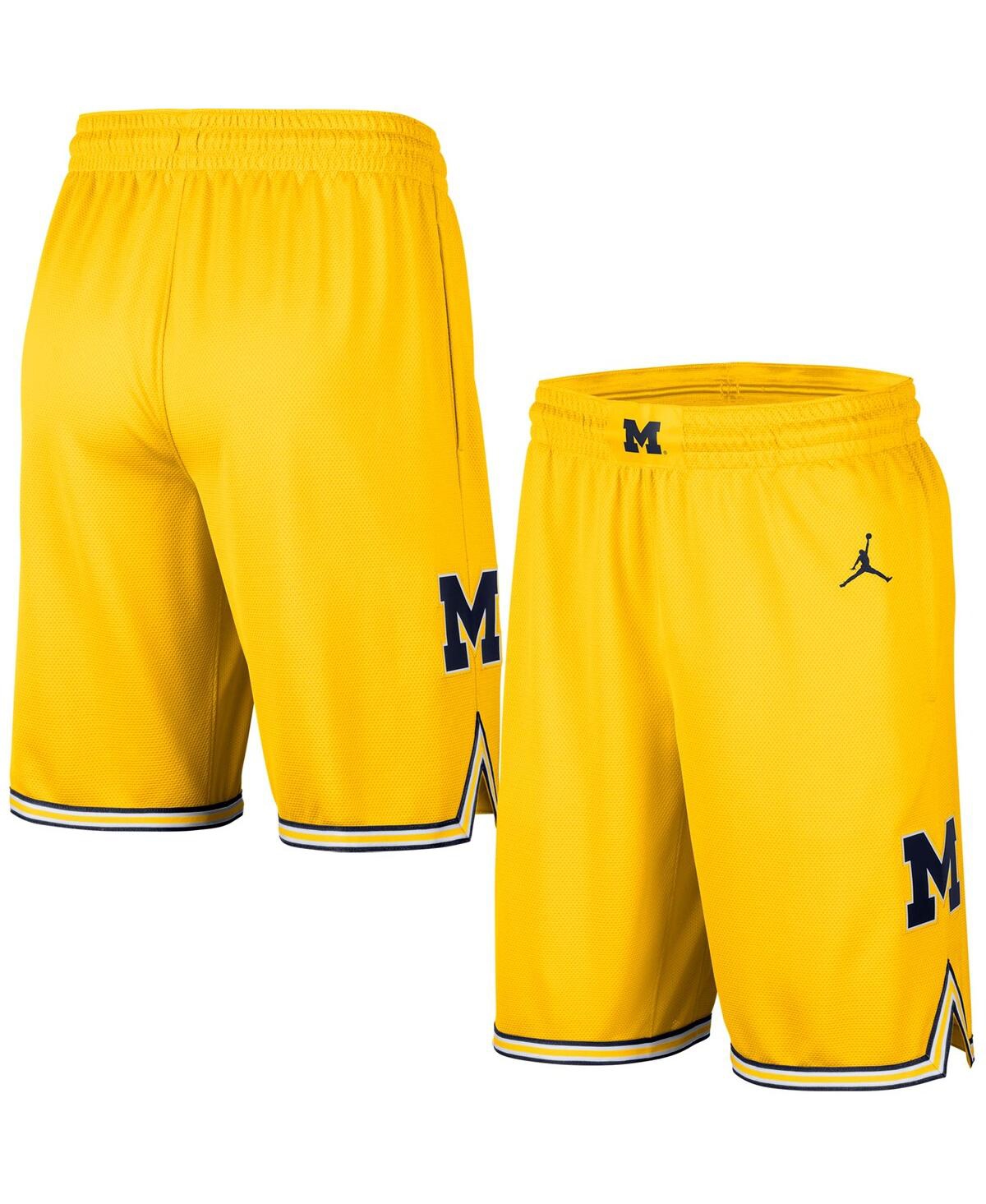 Men's Jordan Maize Michigan Wolverines Replica Team Basketball Shorts - Maize