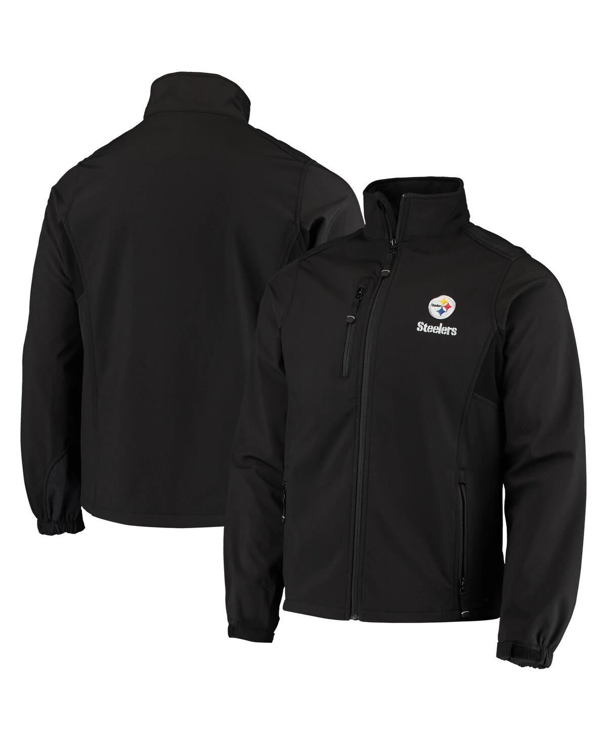 Men's Dunbrooke Black Pittsburgh Steelers Circle Softshell Fleece Full-Zip Jacket - Black