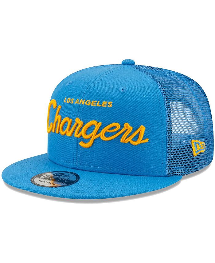 New Era Men S Powder Blue Los Angeles Chargers Script Trucker 9fifty Snapback Hat Reviews Men Macy S