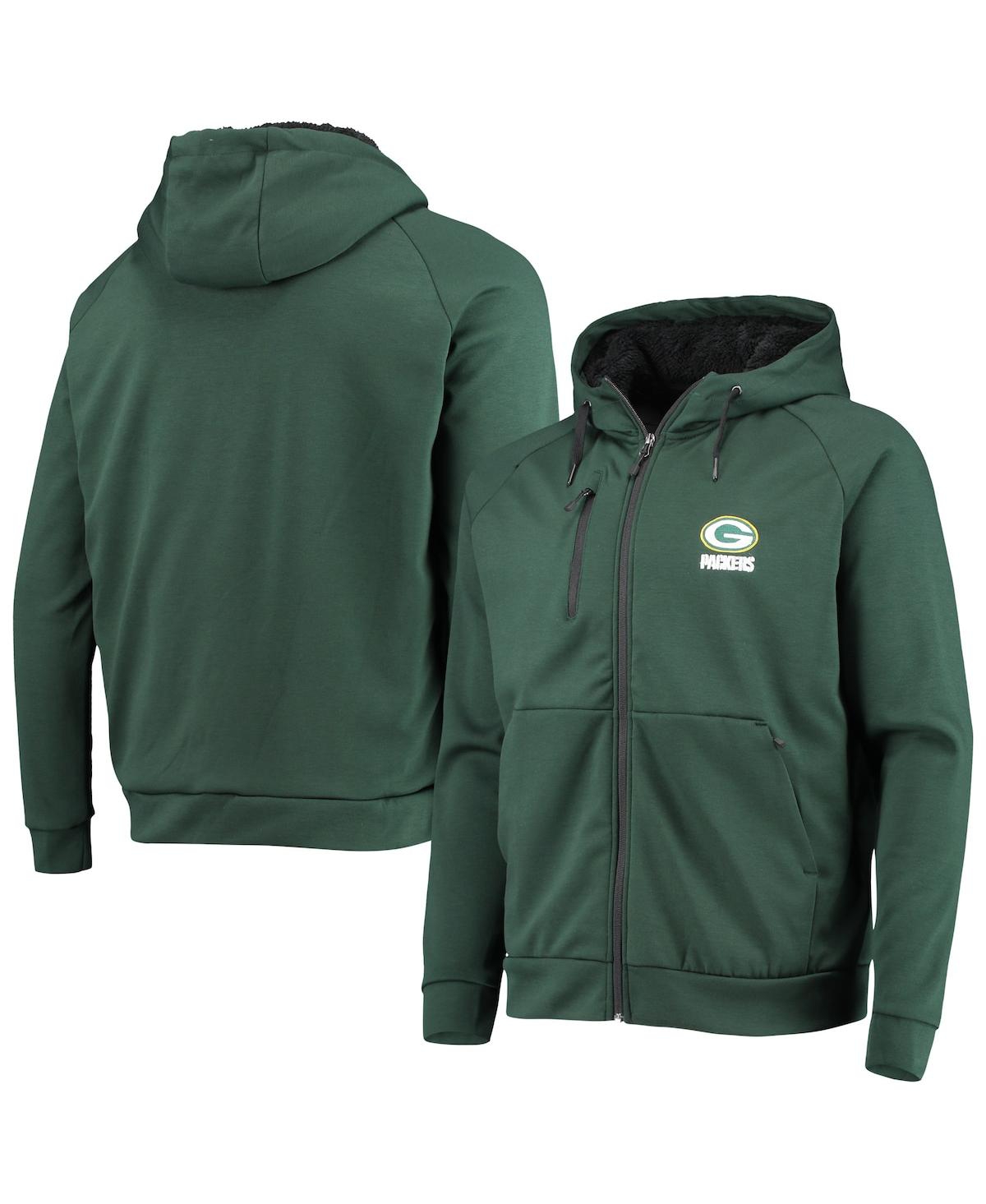 Shop Dunbrooke Men's  Green Bay Packers Shag Tri-blend Full-zip Raglan Hoodie