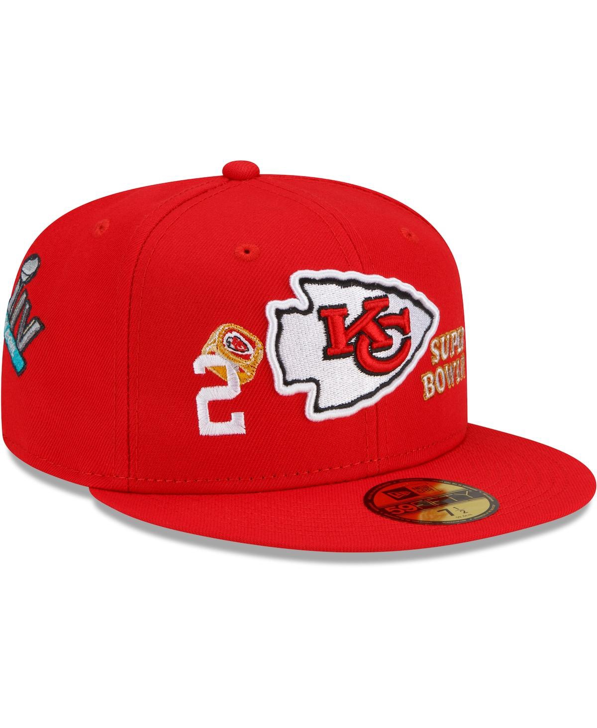 Men's New Era Red Kansas City Chiefs 2x Super Bowl Champions Count The