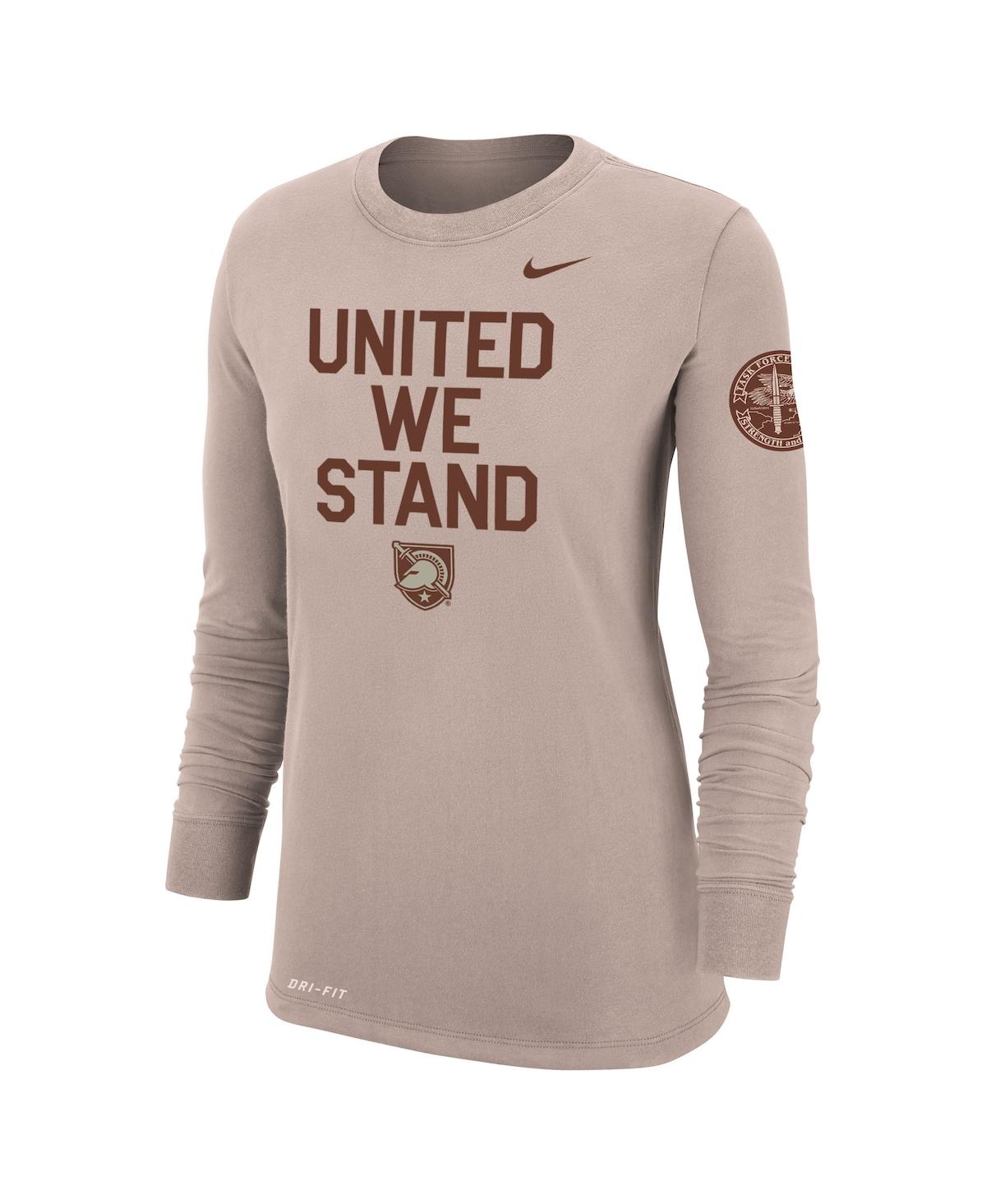 Women's Nike Light Brown Army Black Knights Rivalry United We Stand Long Sleeve T-shirt