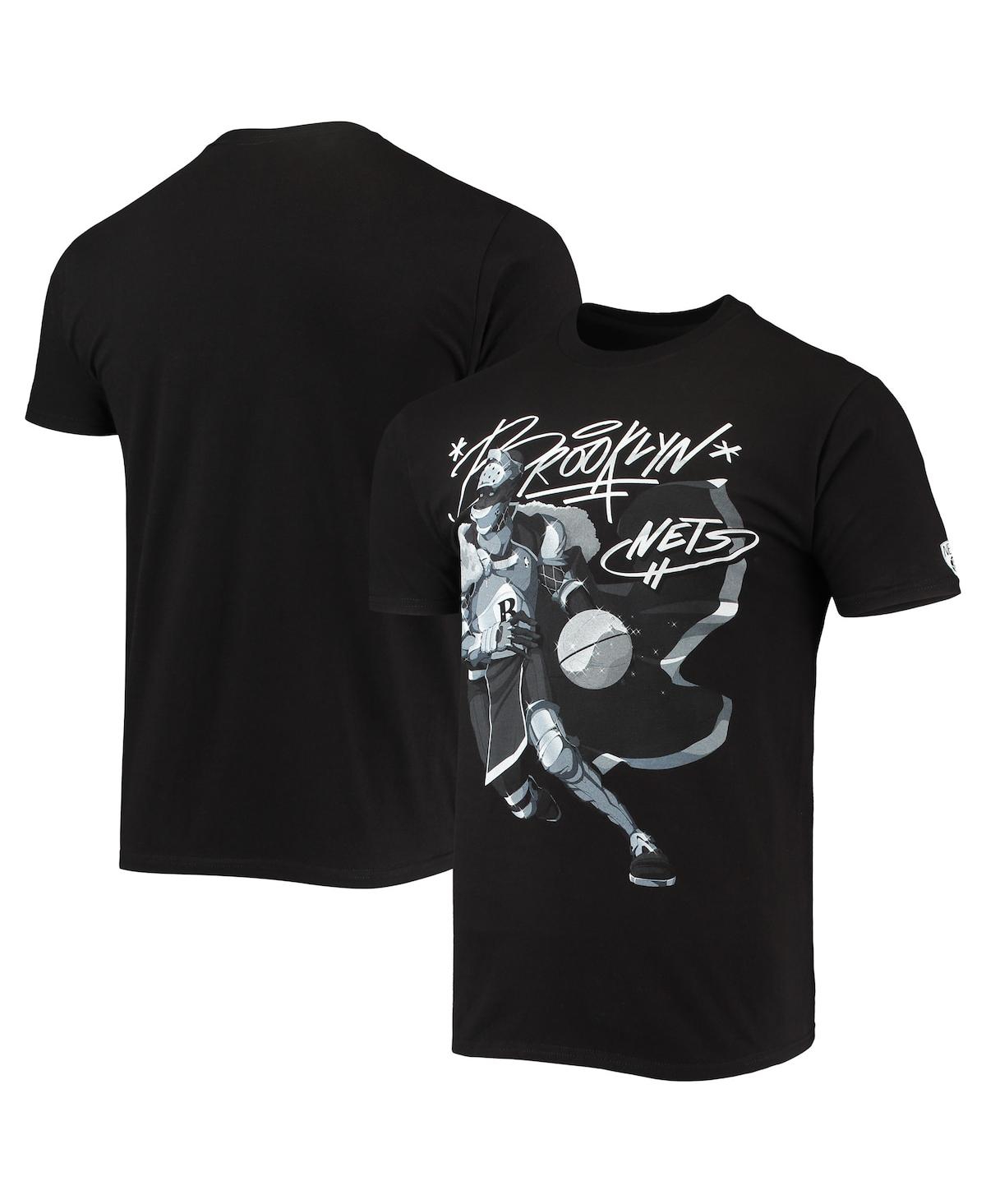 Men's Nba x McFlyy Black Brooklyn Nets Identify Artist Series T-shirt - Black