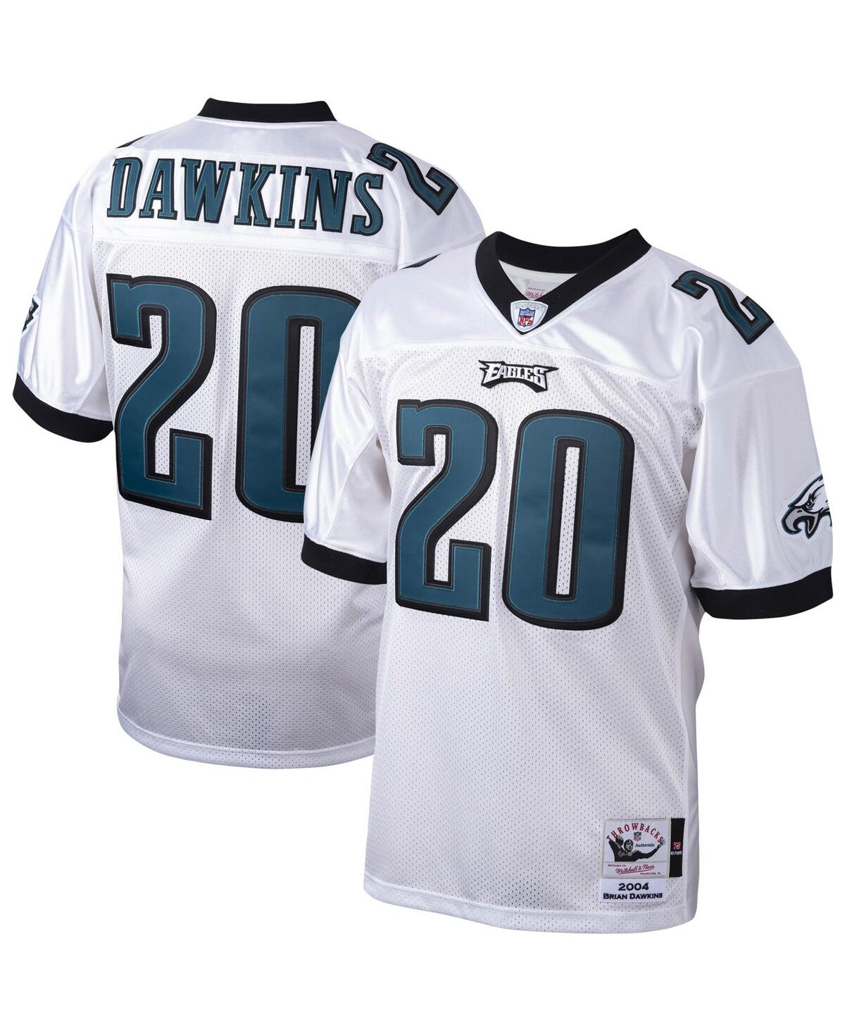 Men's Mitchell & Ness Brian DawkinsPhiladelphia Eagles 2004 Authentic Throwback Retired Player Jersey - White