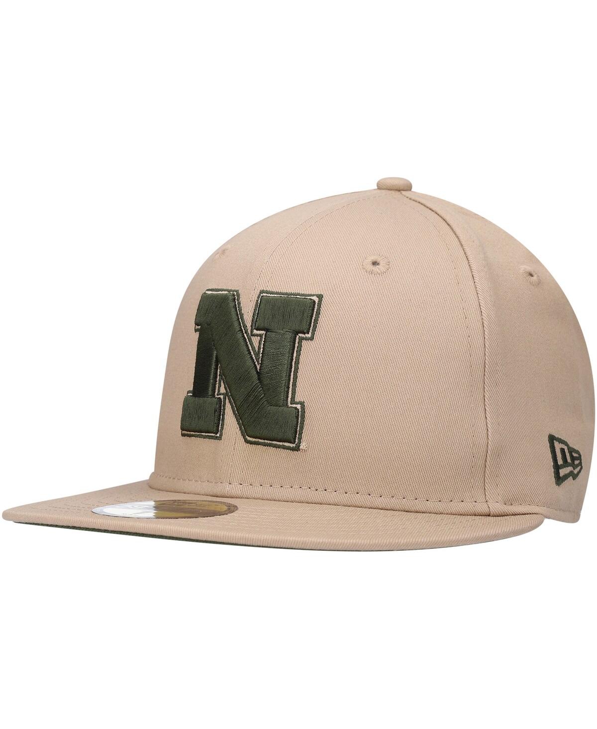 Men's New EraNebraska Huskers Camel & Rifle 59FIFTY Fitted Hat - Tan