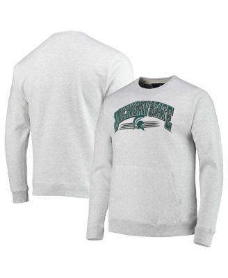 Мужская студенческая одежда League Collegiate Wear Серая толстовка-пуловер с карманами для старшеклассников из штата Мичиган Спартанс 9190₽