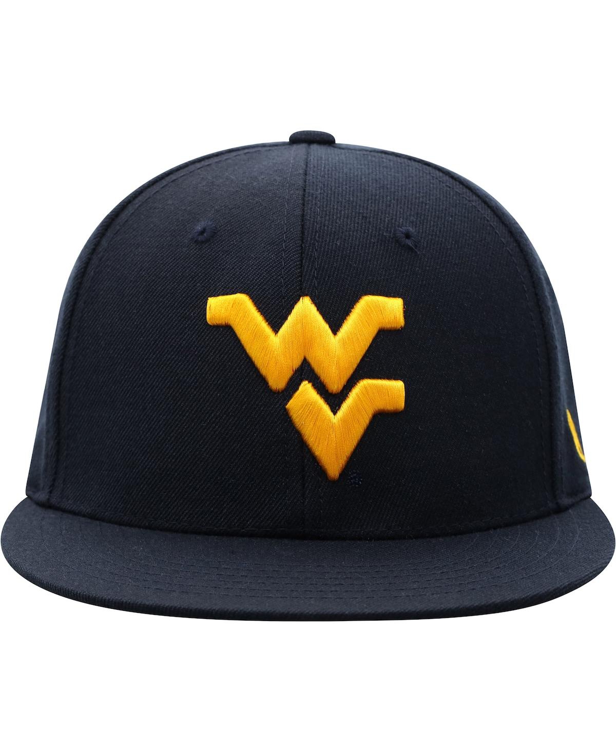 Men's Top of the WorldWest Virginia Mountaineers Team Color Fitted Hat - Navy