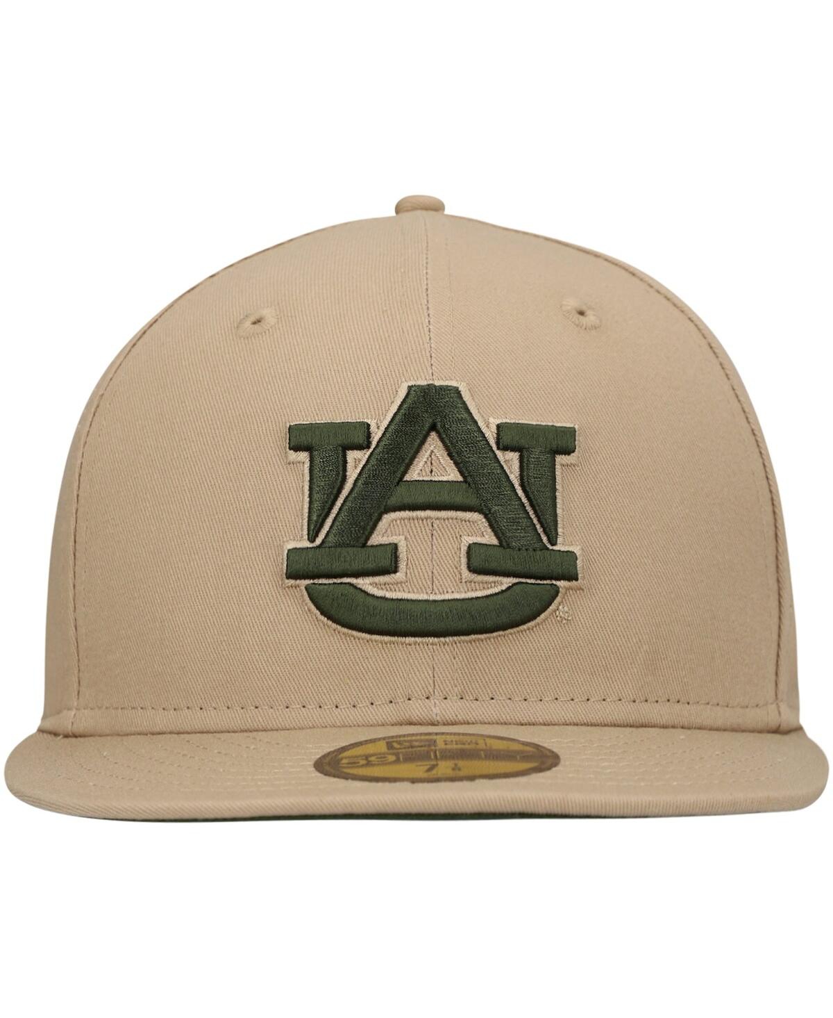 Men's New EraAuburn Tigers Camel & Rifle 59FIFTY Fitted Hat - Tan