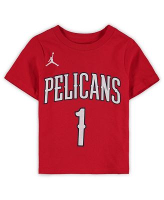 Toddler Boys and Girls Zion Williamson Red New Orleans Pelicans Statement Edition Name and Number T-shirt