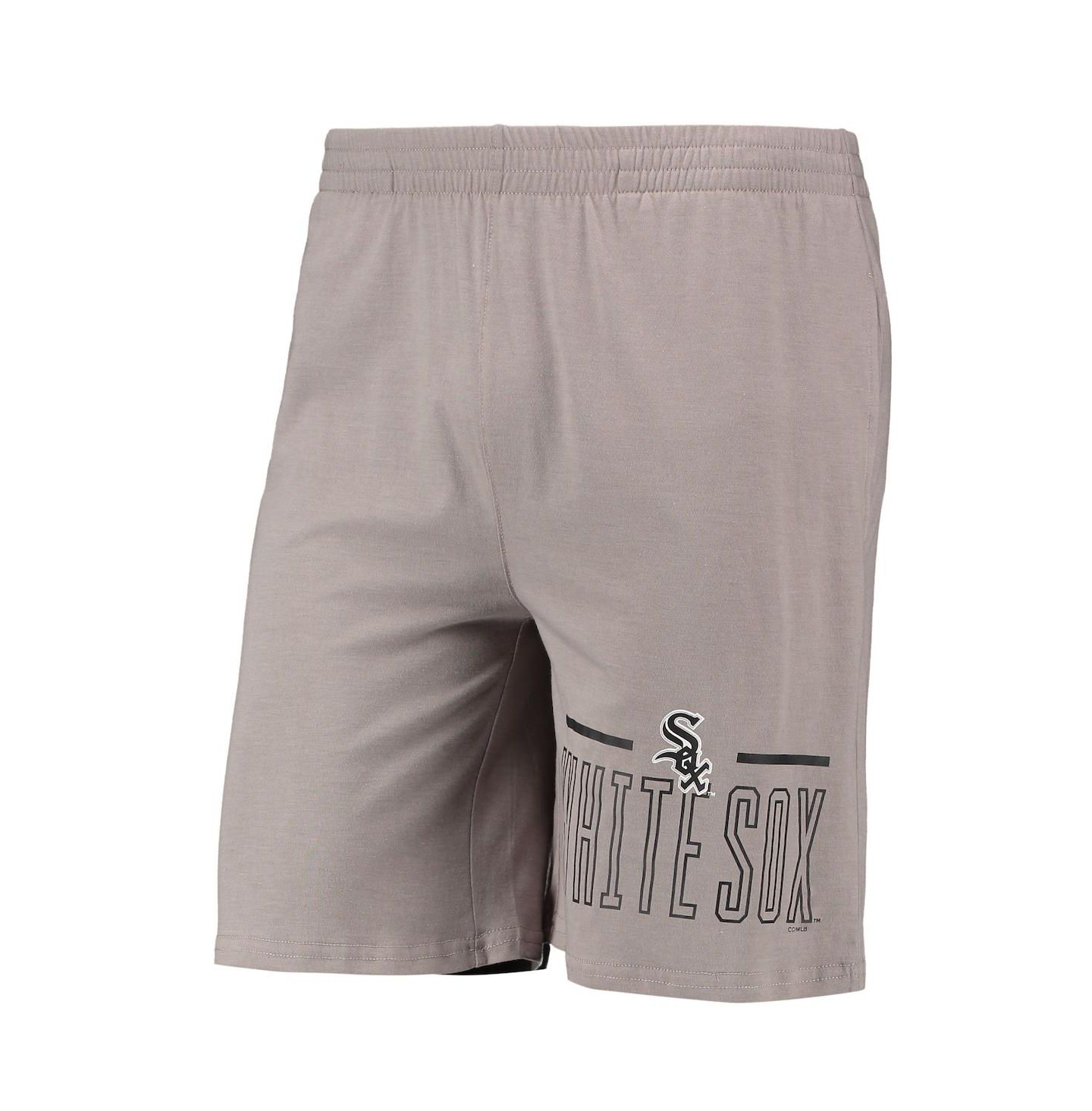 Concepts Sport Men's Gray, Black Chicago White Sox Meter T-shirt and Shorts Sleep Set — фото 5