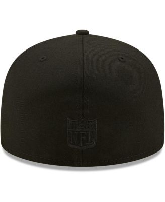 Men's Philadelphia Eagles Black on Black Alternate Logo 59FIFTY Fitted Hat