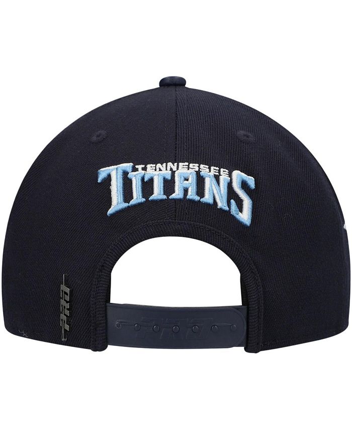 Pro Standard Men's Navy Tennessee Titans Script Wordmark Snapback Hat ...