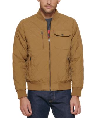 levi's men's diamond quilted bomber jacket